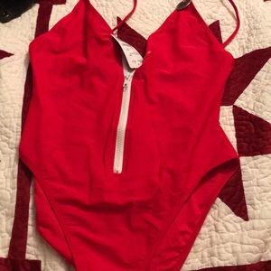 Red one piece bathing suit brand new ❤️❣️